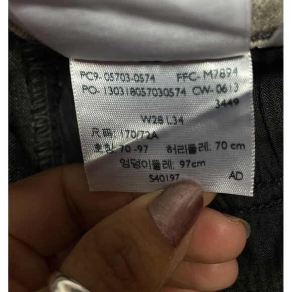 Levi’s Demi Curve ID Women’s Modern Rise Skinny Jeans Sz 28x34 Black Acid Wash - Picture 11 of 13